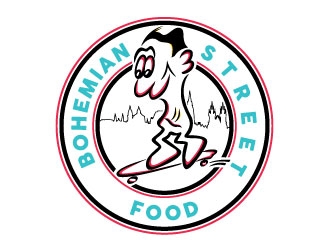 Bohemian street food logo design by REDCROW