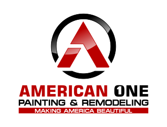 American One Painting & Remodeling  logo design by done