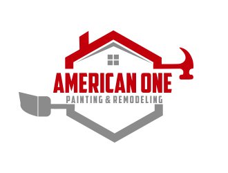 American One Painting & Remodeling  logo design by Greenlight