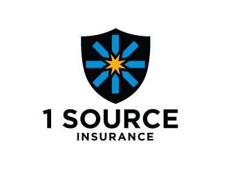 1 Source Insurance logo design by Foxcody