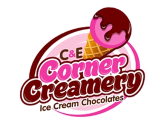 C & E Corner Creamery logo design by ingepro