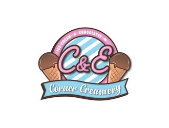 C & E Corner Creamery logo design by ksantirg