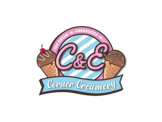 C & E Corner Creamery logo design by ksantirg
