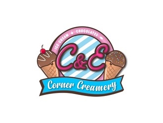 C & E Corner Creamery logo design by ksantirg