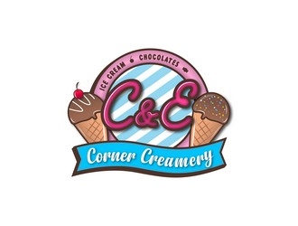 C & E Corner Creamery logo design by ksantirg