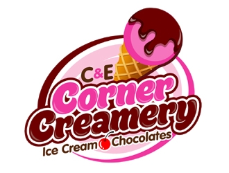C & E Corner Creamery logo design by ingepro