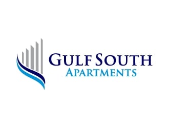 Gulf South Apartments logo design by dibyo