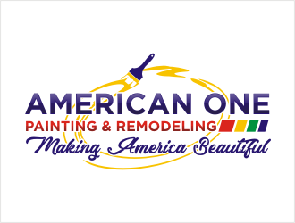 American One Painting & Remodeling  logo design by bunda_shaquilla