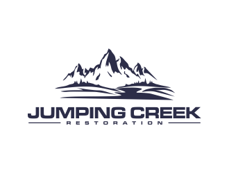 Jumping Creek Restoration logo design by oke2angconcept