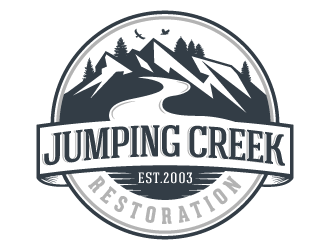 Jumping Creek Restoration logo design by akilis13