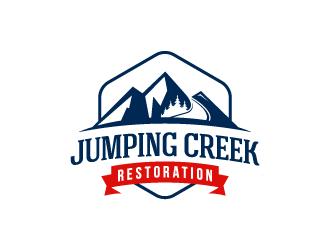 Jumping Creek Restoration logo design by shadowfax