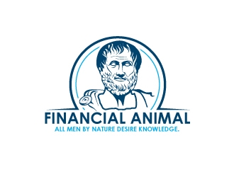 [Name] Financial Animal [Slogan or Tag Line] All men by nature desire knowledge. logo design by uttam