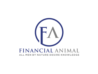 [Name] Financial Animal [Slogan or Tag Line] All men by nature desire knowledge. logo design by bricton