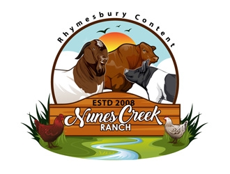 Nunes Creek Ranch logo design by DreamLogoDesign
