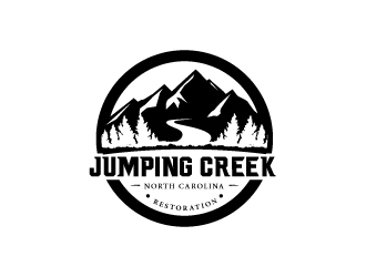 Jumping Creek Restoration logo design by emberdezign
