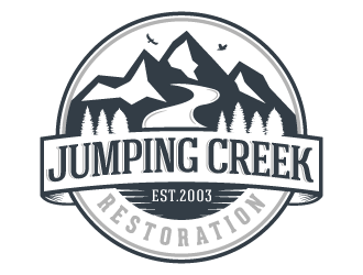 Jumping Creek Restoration logo design by akilis13