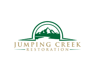 Jumping Creek Restoration logo design by nona