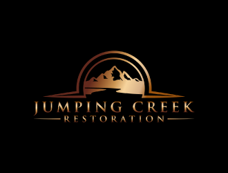 Jumping Creek Restoration logo design by nona