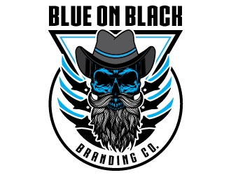 Blue On Black Branding Co. logo design by Godvibes