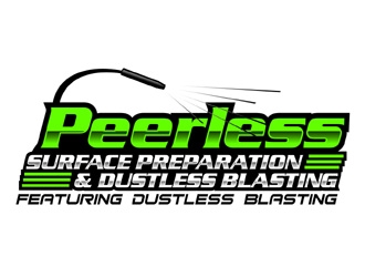 Peerless Surface Preparation and Dustless Blasting logo design by MAXR