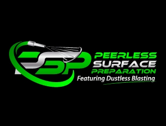 Peerless Surface Preparation and Dustless Blasting logo design by jaize