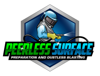 Peerless Surface Preparation and Dustless Blasting logo design by THOR_