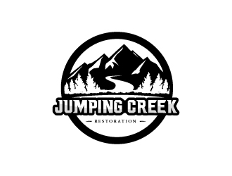 Jumping Creek Restoration logo design by emberdezign