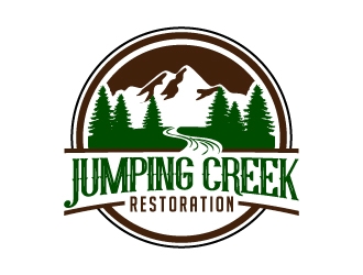 Jumping Creek Restoration logo design by jaize