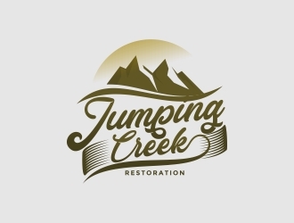 Jumping Creek Restoration logo design by naldart