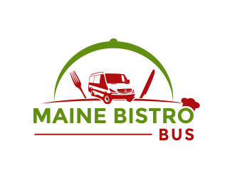 Maine Bistro Bus logo design by Girly