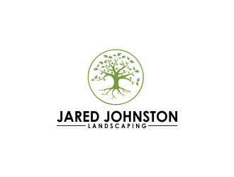 Jared Johnston Landscaping logo design by giphone