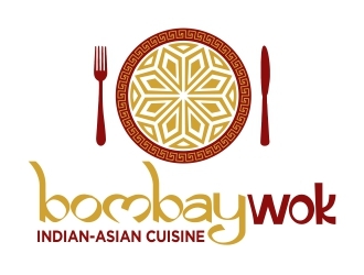 Bombay Wok Indian-Asian Cuisine logo design by cikiyunn