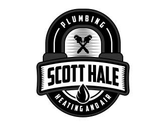 Scott Hale Plumbing Heating and Air  logo design by andriandesain