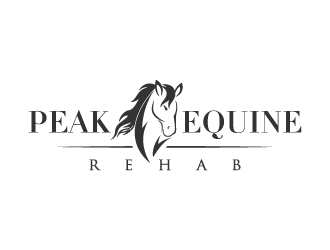 Peak Equine Rehab logo design by pencilhand