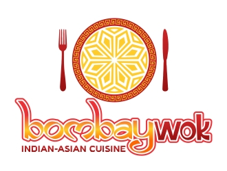 Bombay Wok Indian-Asian Cuisine logo design by cikiyunn