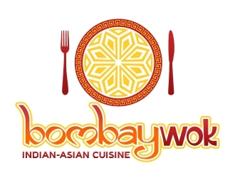Bombay Wok Indian-Asian Cuisine logo design by cikiyunn