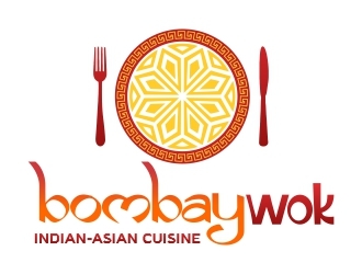 Bombay Wok Indian-Asian Cuisine logo design by cikiyunn