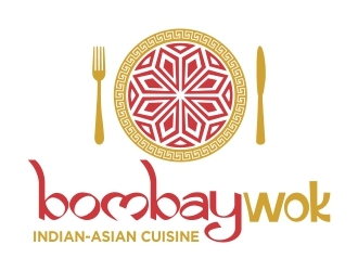 Bombay Wok Indian-Asian Cuisine logo design by cikiyunn