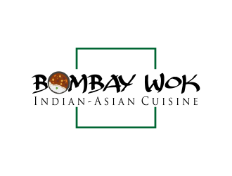 Bombay Wok Indian-Asian Cuisine logo design by ROSHTEIN