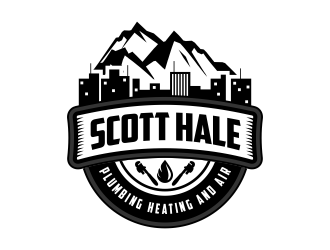Scott Hale Plumbing Heating and Air  Logo Design