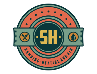 Scott Hale Plumbing Heating and Air  logo design by andriandesain
