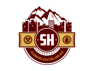 Scott Hale Plumbing Heating and Air  logo design by andriandesain