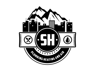 Scott Hale Plumbing Heating and Air  logo design by andriandesain