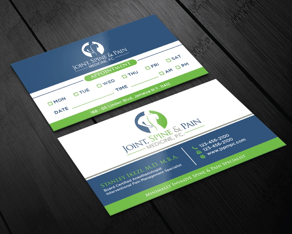 Joint, Spine & Pain Medicine, P.C. logo design by Boomstudioz