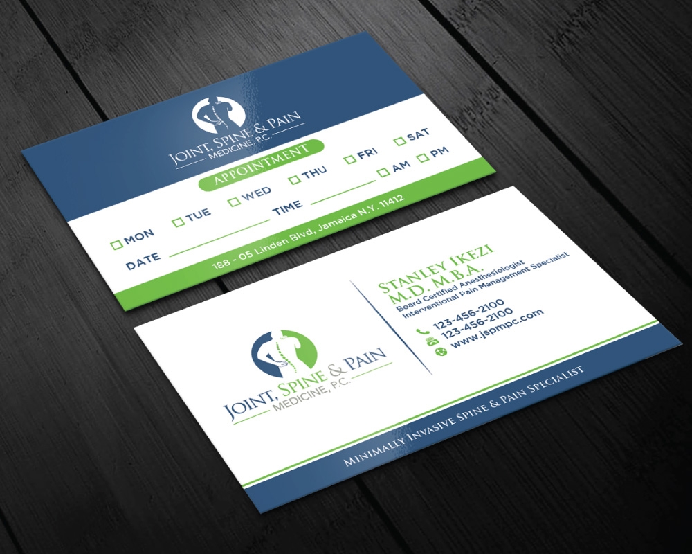 Joint, Spine & Pain Medicine, P.C. logo design by Boomstudioz