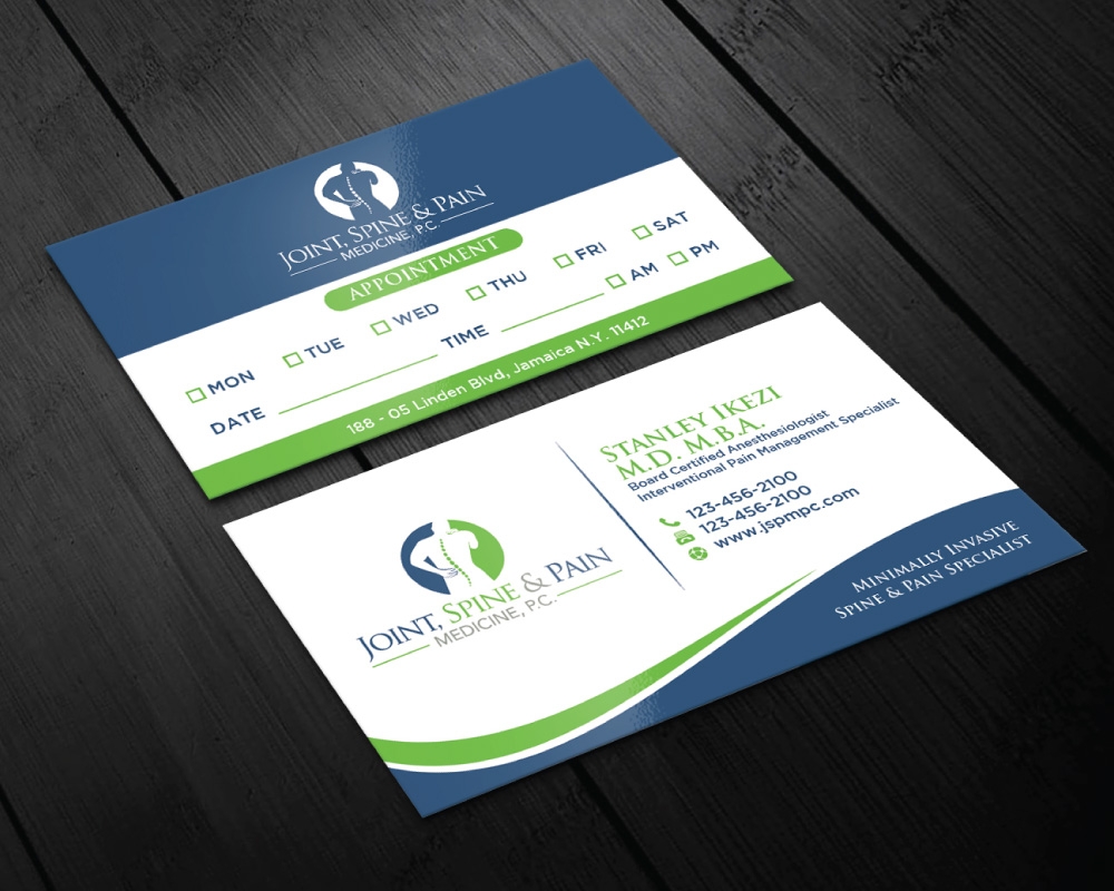 Joint, Spine & Pain Medicine, P.C. logo design by Boomstudioz