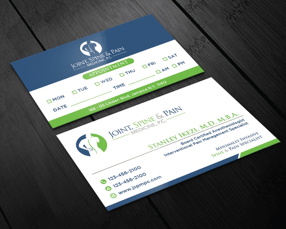 Joint, Spine & Pain Medicine, P.C. logo design by Boomstudioz