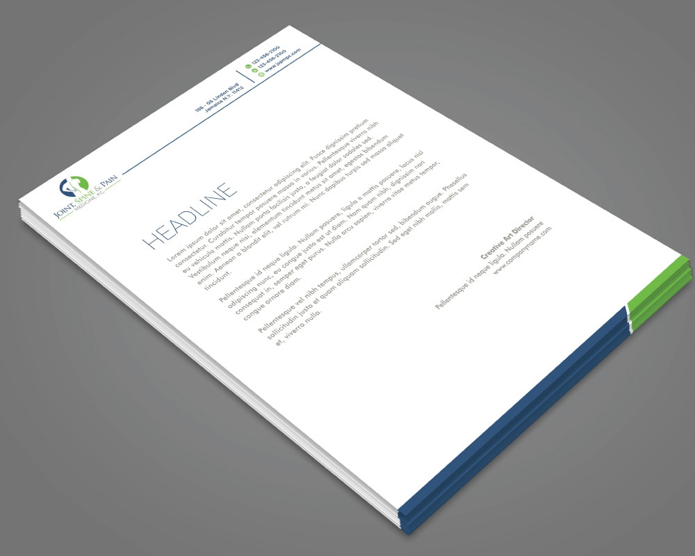 Joint, Spine & Pain Medicine, P.C. logo design by Boomstudioz