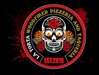La Torta Woodfired Pizzeria and Taqueria logo design by Suvendu