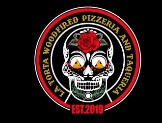 La Torta Woodfired Pizzeria and Taqueria logo design by Suvendu